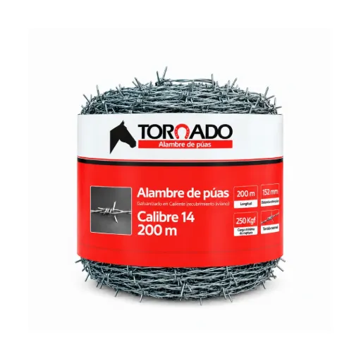 [2327] ALAMBRE DE PUAS TORNADO CALIBRE 14X200 MTS (5605140200)