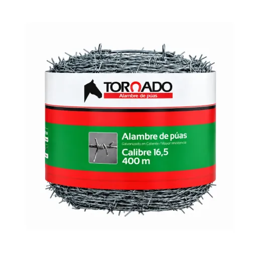 [2229] ALAMBRE DE PUAS TORNADO CALIBRE 16.5X400MTS (5605165400)