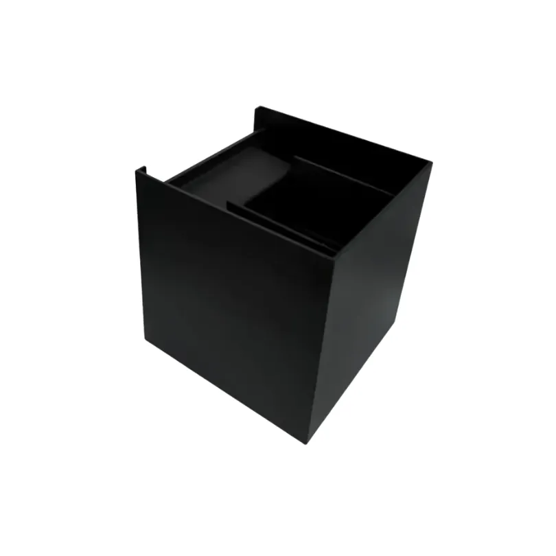 APLIQUE LED BOX-10X10 6W NEGRO/ 3000K (IDL80)