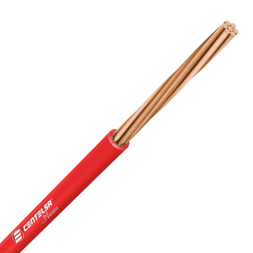 CABLE 7 HILOS #10 ROJO CENTELSA ROLLO X100MTS (02THC10R)