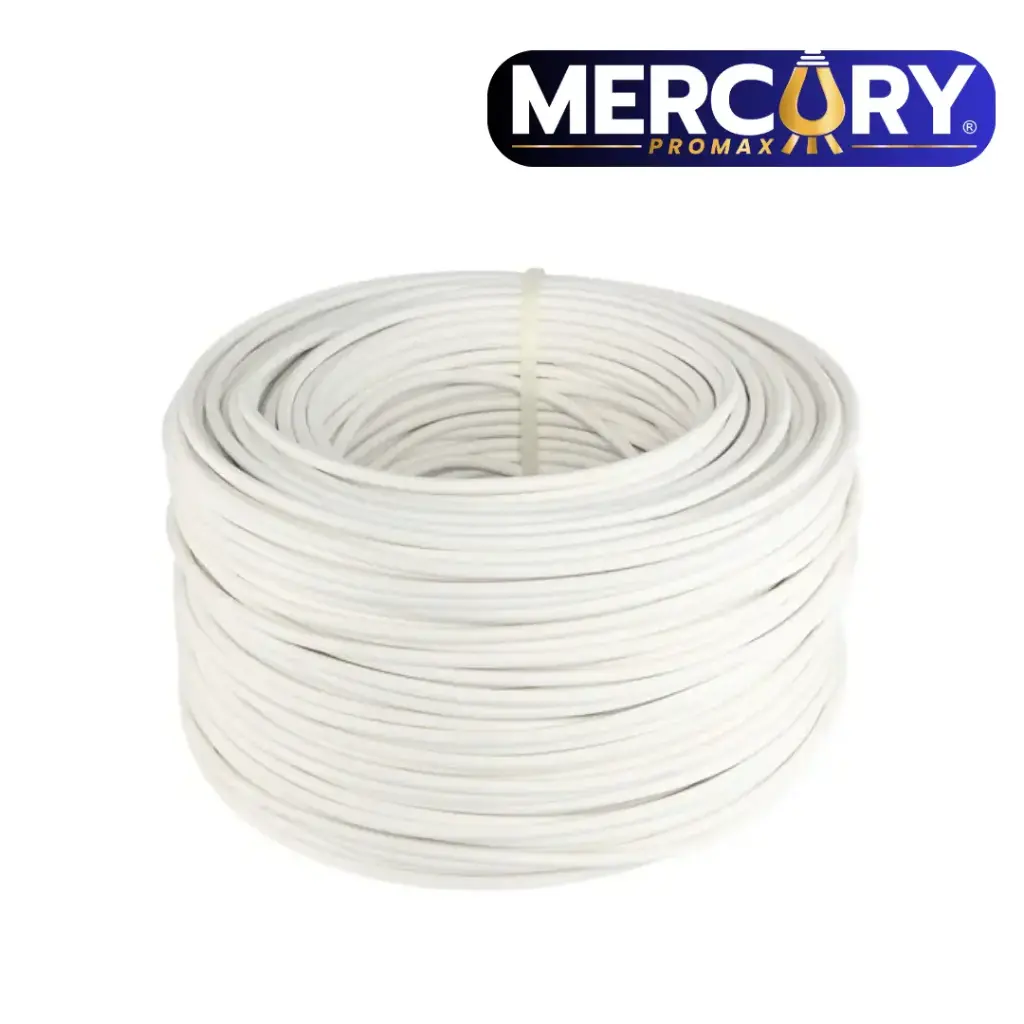 [3220] CABLE BLANCO MERCURY THHN 12AWG BIMETALICO (CU-CLAD AL) ROLLO X 100M (ECE20)