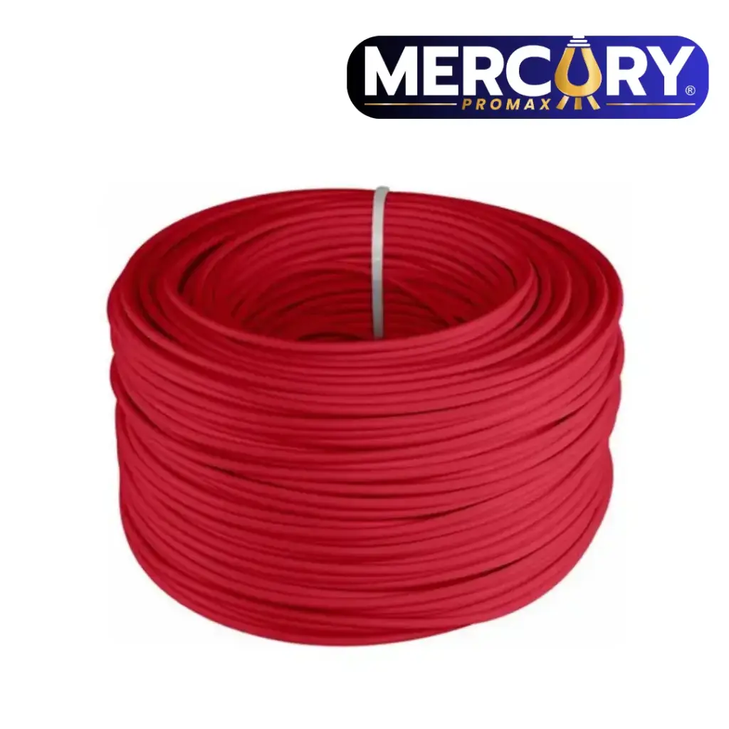 [3221] CABLE ROJO MERCURY THHN 12AWG BIMETALICO (CU-CLAD AL) ROLLO X 100M (ECE21)