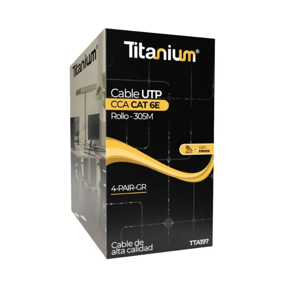 CABLE UTP TITANIUM ALEACION CAT 6 INTERIOR 305MTS (TTA197)