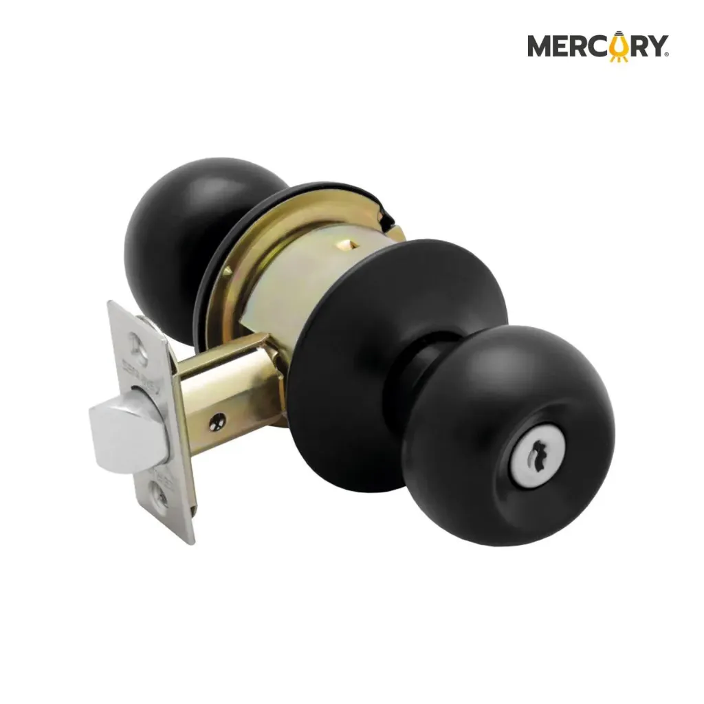 CHAPA ALCOBA NEGRO MATE POMO REDONDO MERCURY (FCE36)
