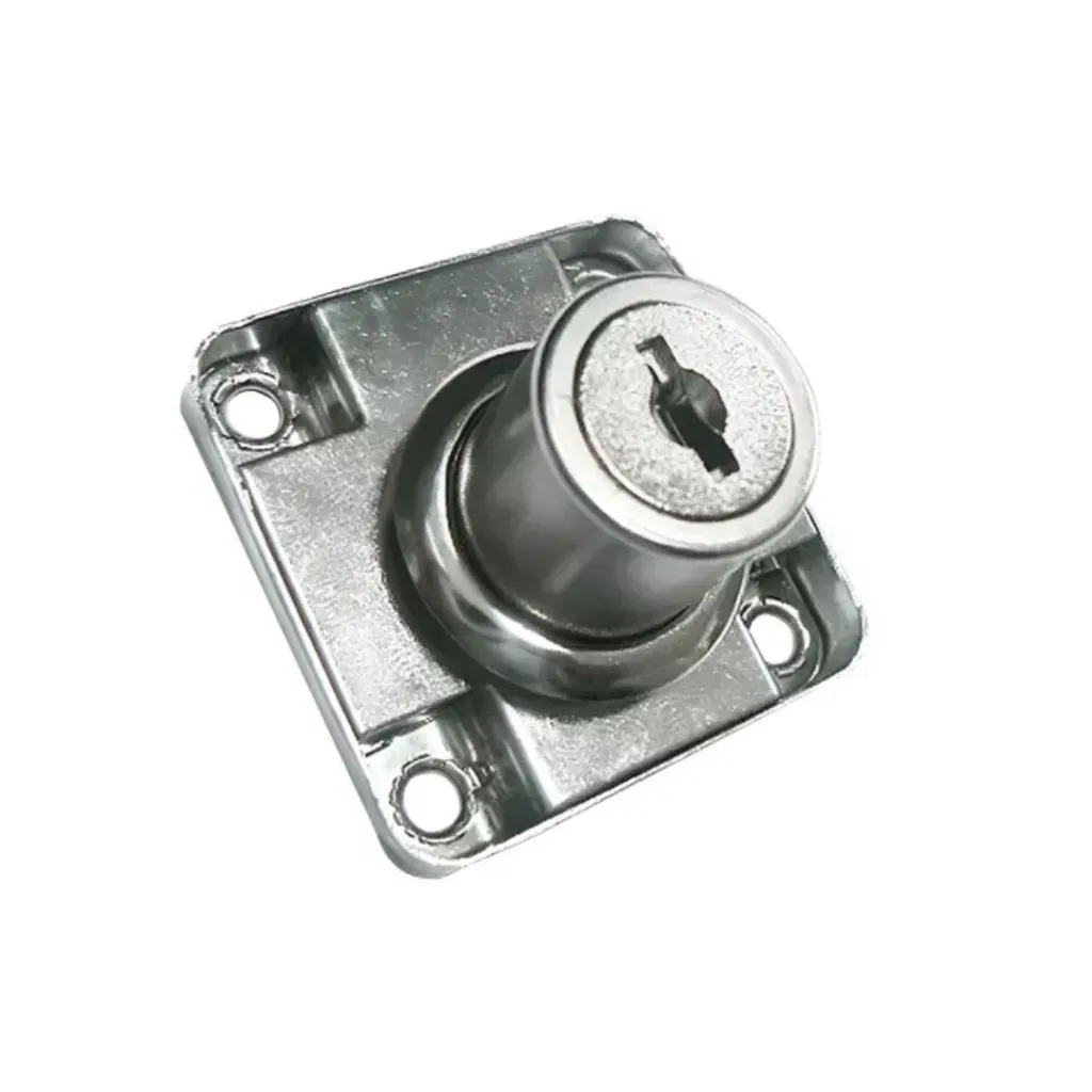 CHAPA CAJON CROMADA 4 HUECOS CILINDRO CORTA LLAVE 22MM (OGF138S)