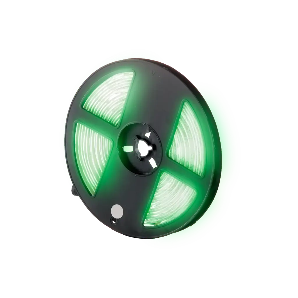 [1556] CINTA LED 12V 4040 IP65 VERDE ROLLO X5MTS (ICL10)