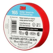 [2047] CINTA AISLANTE TEMFLEX 3M ROJA 18MM X 18MTS (202366)