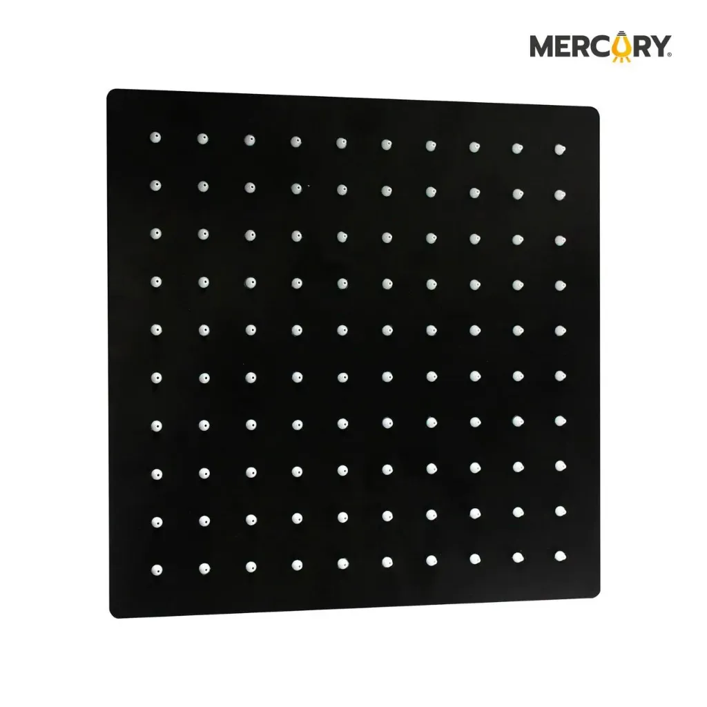 DUCHA AGUA FRIA CUADRADA 8" NEGRO MATE MERCURY(FGR22)