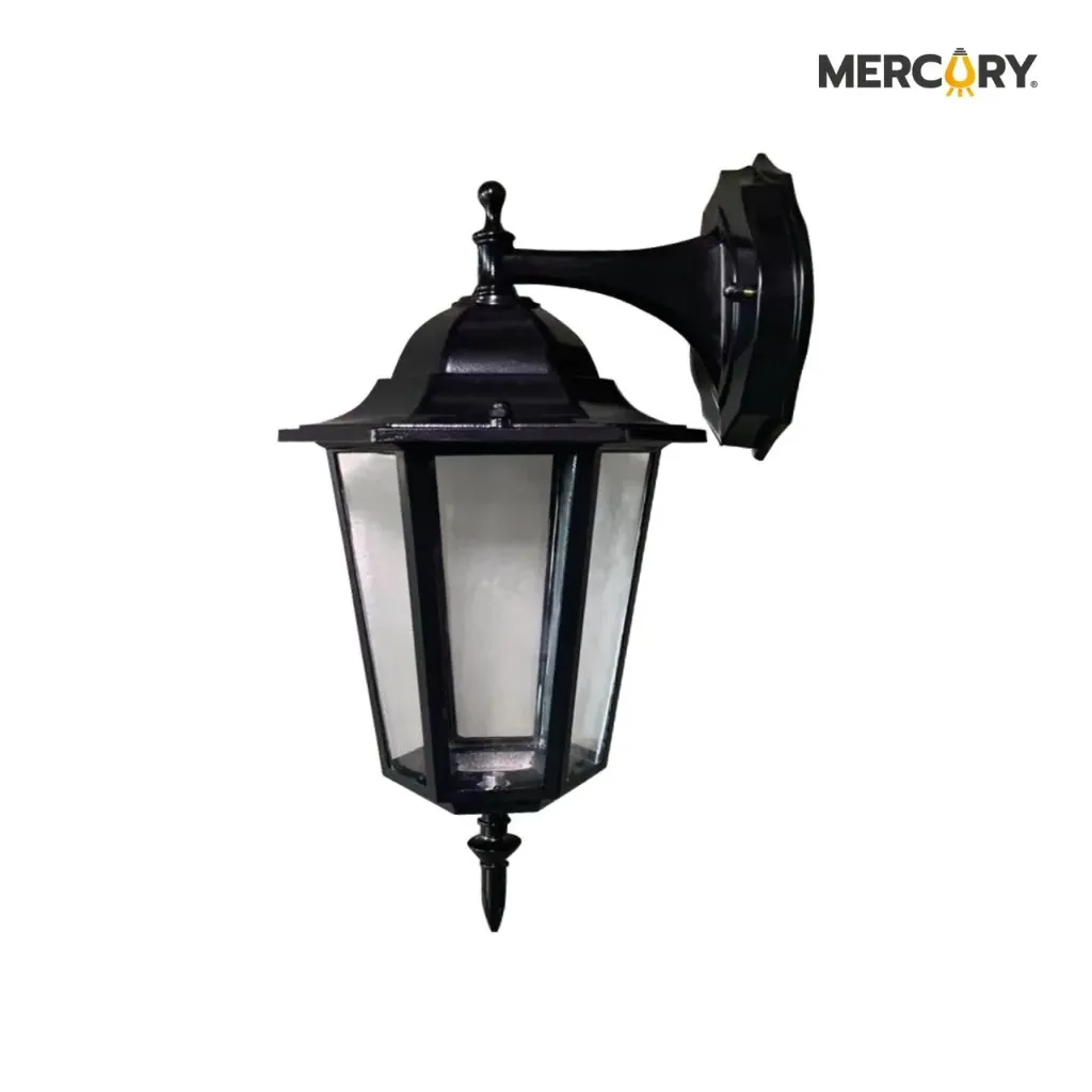 FAROL NEGRO BASE E27 ALUM/MOD02 16X20X37CM (IDL91)
