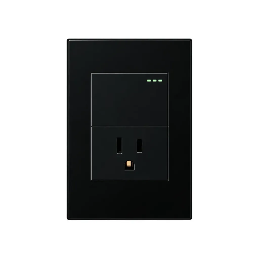 [2293] INTERRUPTOR + TOMA BLACK LUXURY (ETI104)