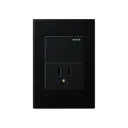 INTERRUPTOR + TOMA BLACK LUXURY (ETI104)