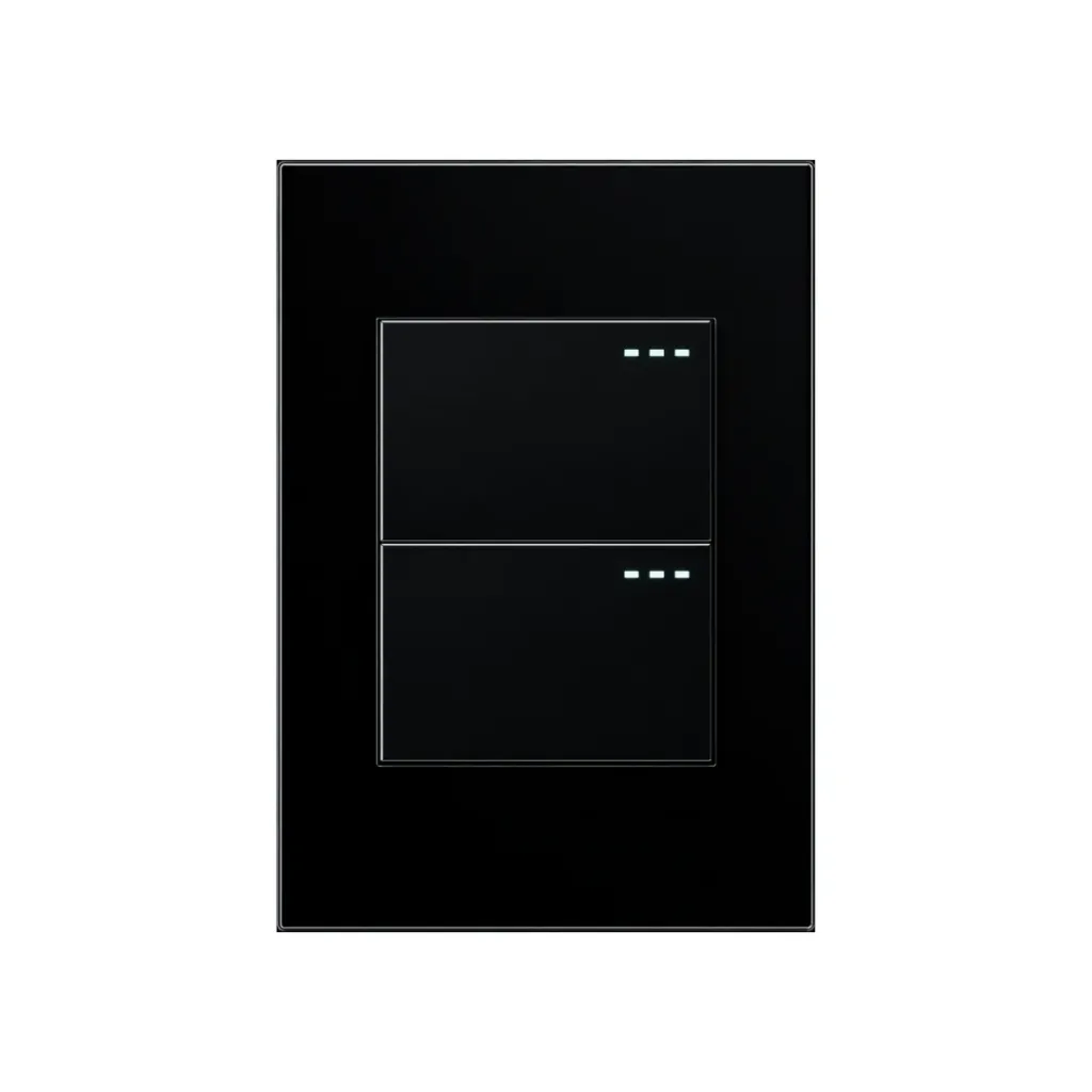 [2290] INTERRUPTOR DOBLE CONMUTABLE BLACK LUXURY (ETI101)