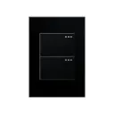 INTERRUPTOR DOBLE CONMUTABLE BLACK LUXURY (ETI101)