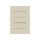 INTERRUPTOR TRIPLE CONMUTABLE GOLDEN LUXURY (ETI128)