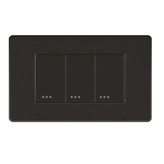 INTERRUPTOR TRIPLE NEGRO MERCURY LINEA PLUS (ETI190)