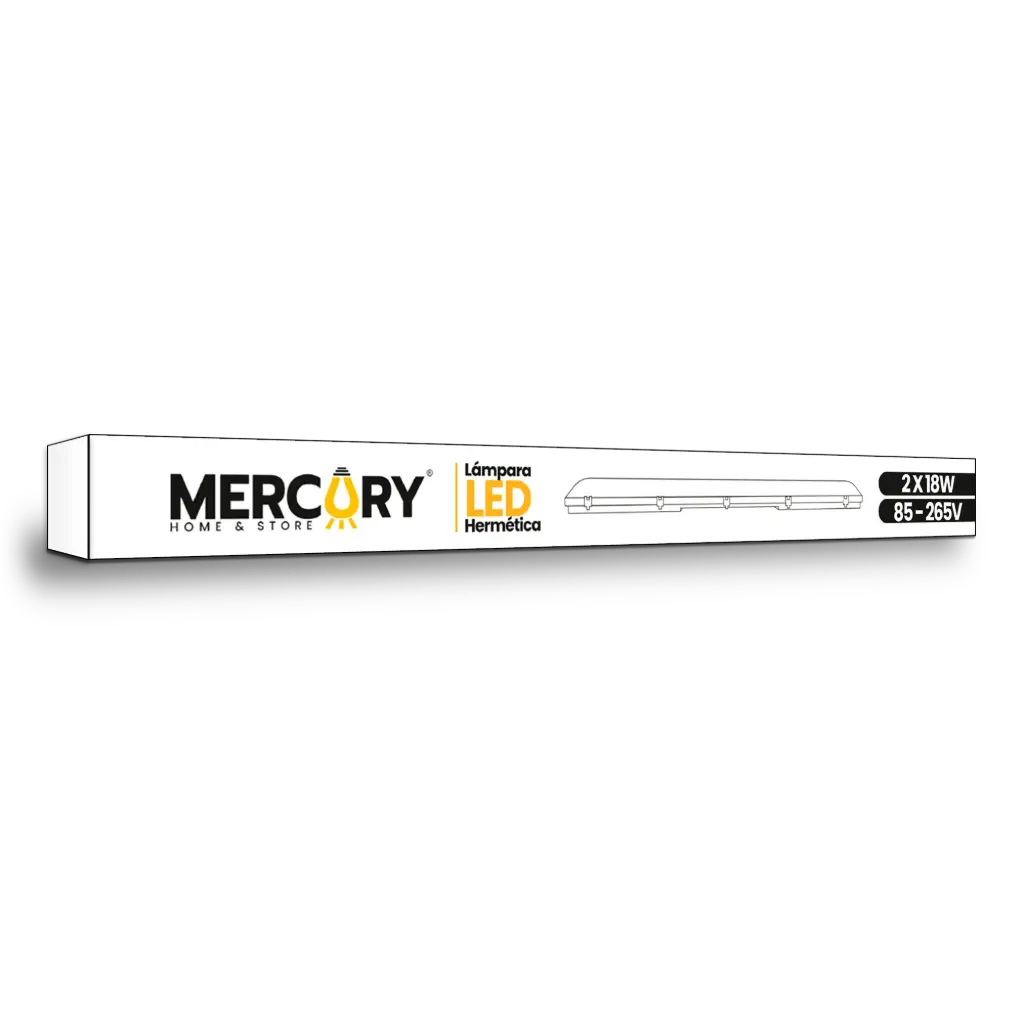 LAMPARA HERMETICA LED 2X18W MERCURY (ITL04)