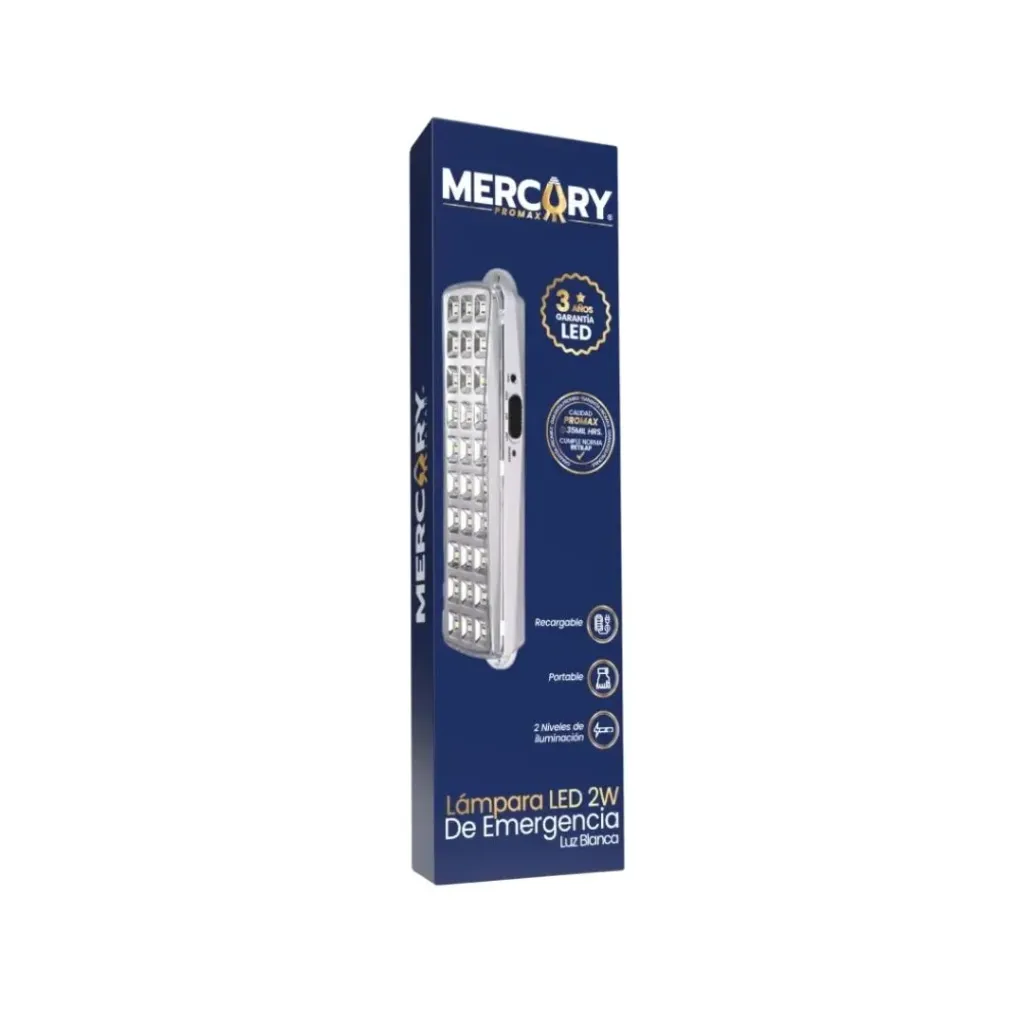 [1337] LAMPARA LED EMERGENCIA 4W 34CMS 200MAH MERCURY (ILE09)
