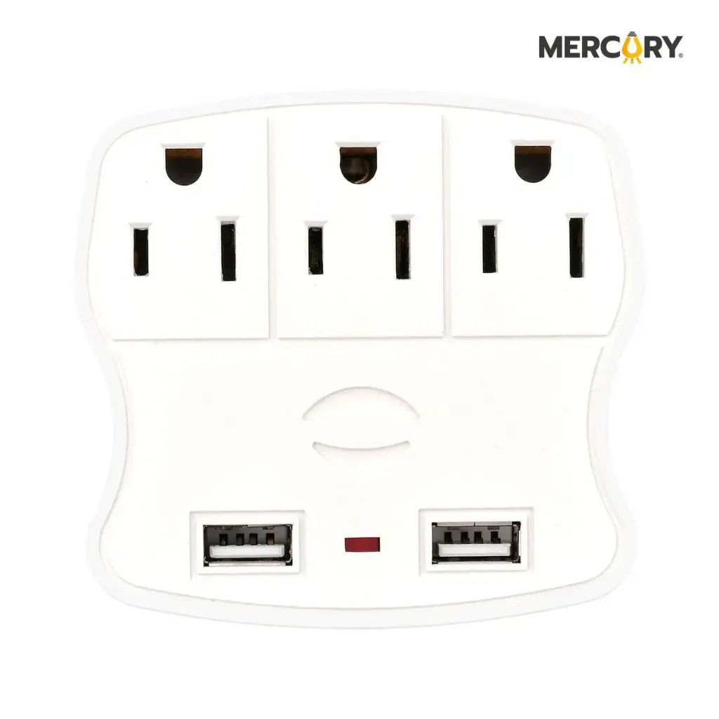 [2684] MULTITOMA 3 SALIDAS + 2 USB MERCURY (ECA130)