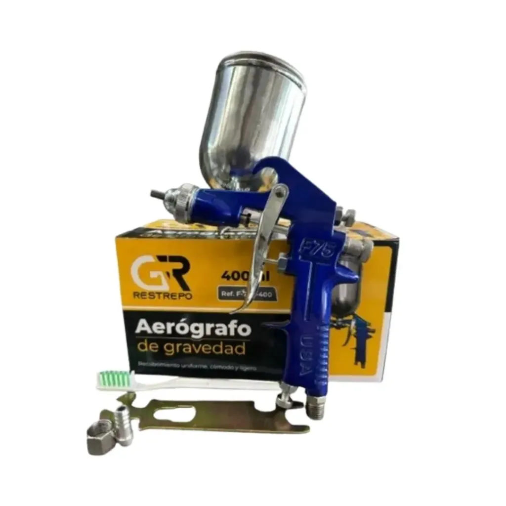 PISTOLA PINTAR AEROGRAFO GRANDE 600ML COLORES SURTIDOS (F75G/600)