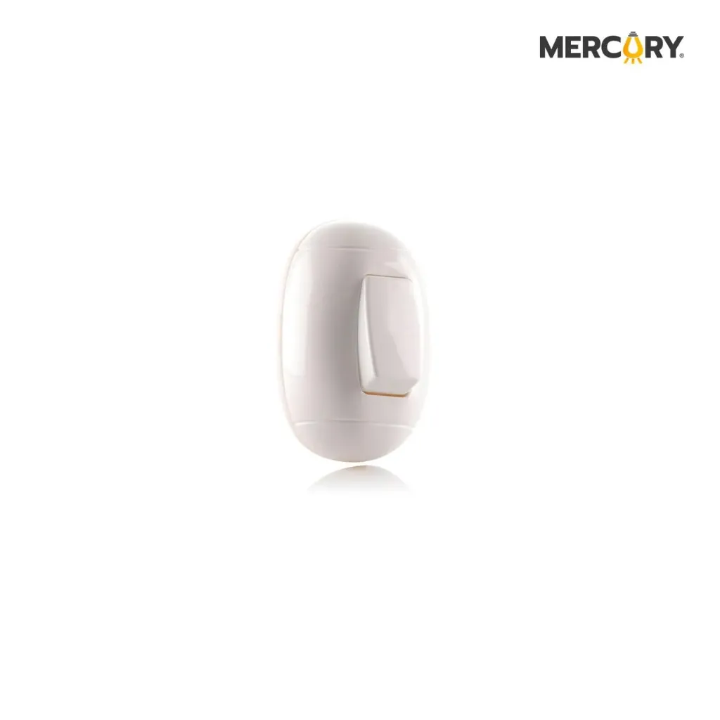 PULSADOR SOBREPONER BLANCO DE LUJO MERCURY (ETI02)