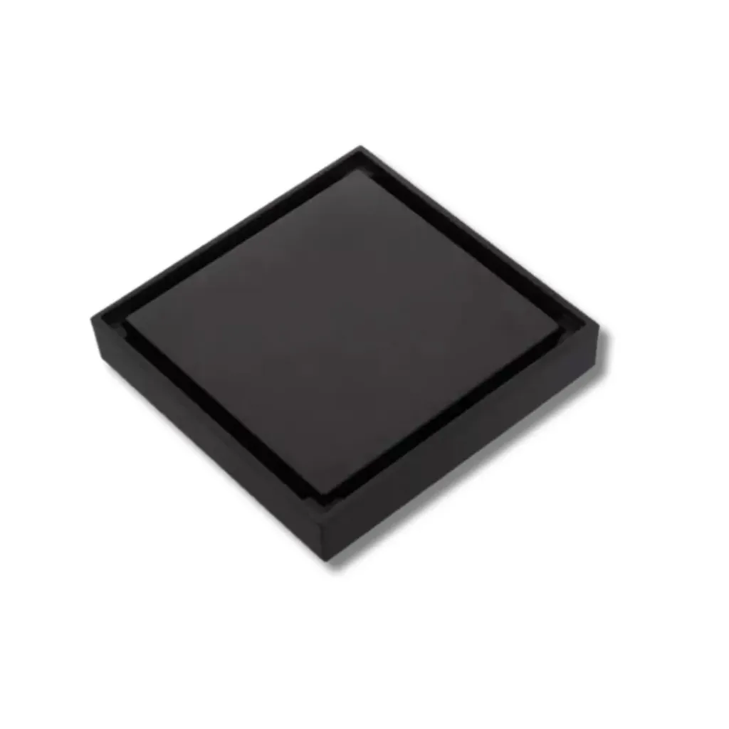 REJILLA PISO ACERO NEGRA INOX CUADRADA LUJO CUADRADA LUJO ANTIOLOR CON SOSCO (FR02CBL)