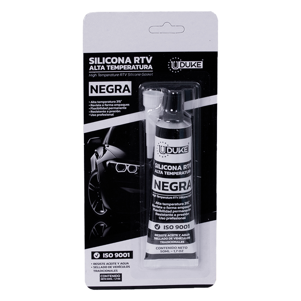 SILICONA 50 GRAMOS ALTA TEMPERATURA NEGRA UDUKE (HT80125)