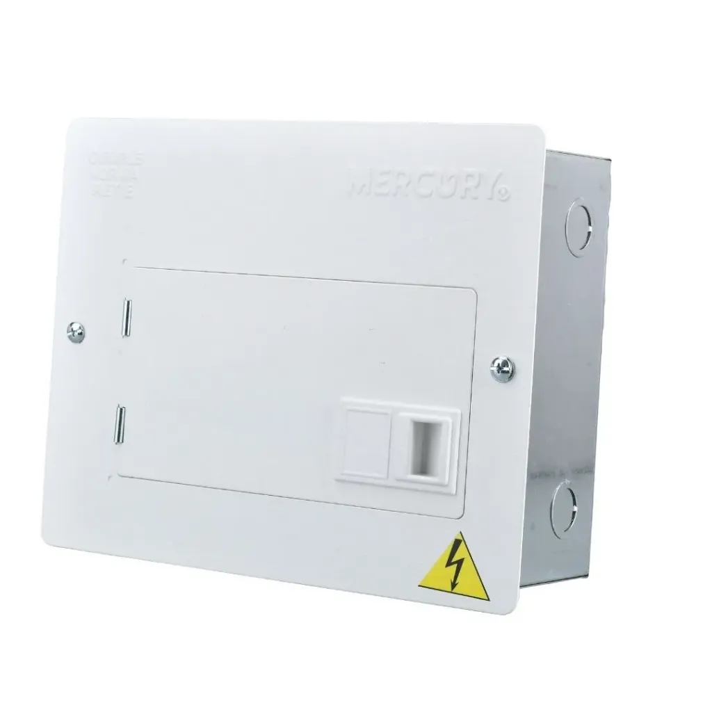 [1532] TABLERO BIFASICO CU PROMAX 6P TAPA/PUERTA METALICA INDUSTRIAL BARRAJE 100% COBRE MERCURY (EBM76)