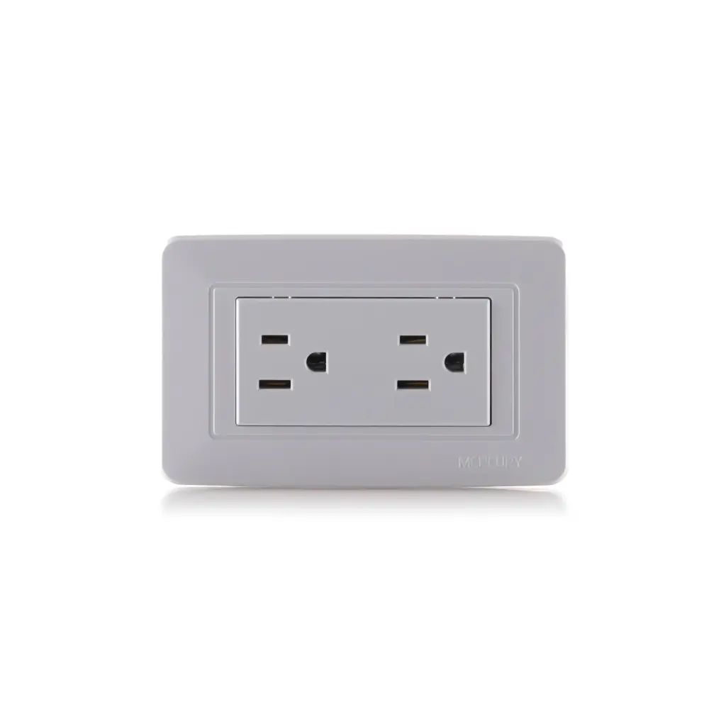 [967] TOMA DOBLE POLO TIERRA MERCURY BLANCO 118Z-06(ETI11)