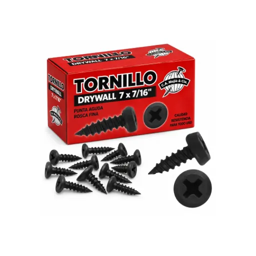 [2630] TORNILLO DRYWALL #7-7/16 ROSCA FINA PLEGADIZA X500UND (522002PL02)