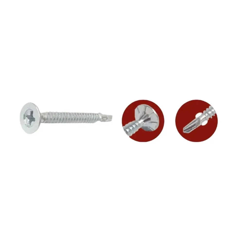 [2911] TORNILLO PUNTA BROCA AUTOPERFORANTE CON ALAS 8X1 1/4 AVELLAN PLEGADIZA X250UND (5220C08114)