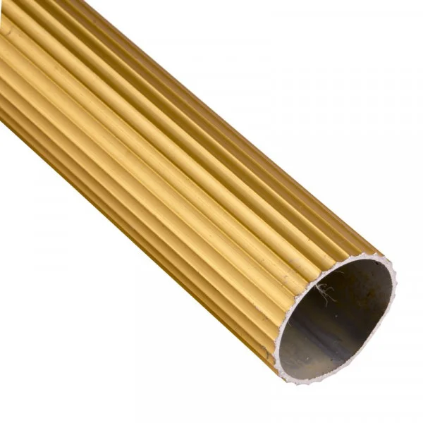 [227] TUBO CORTINERO EN ALUMINIO DORADO 1/2 X 6MTS (011031)