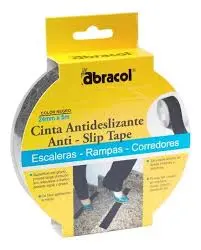 CINTA ANTIDESLIZANTE NEGRA ABRACOL 2" X 5MTS (SCCIANTNEG48)