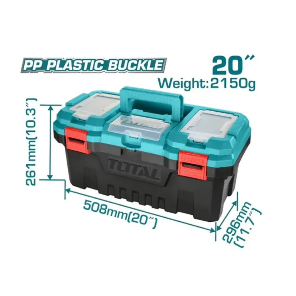 [3466] CAJA HERRAMIENTA 20" PLASTICA CIERRE PLASTICO TOTAL (TPBX0201)