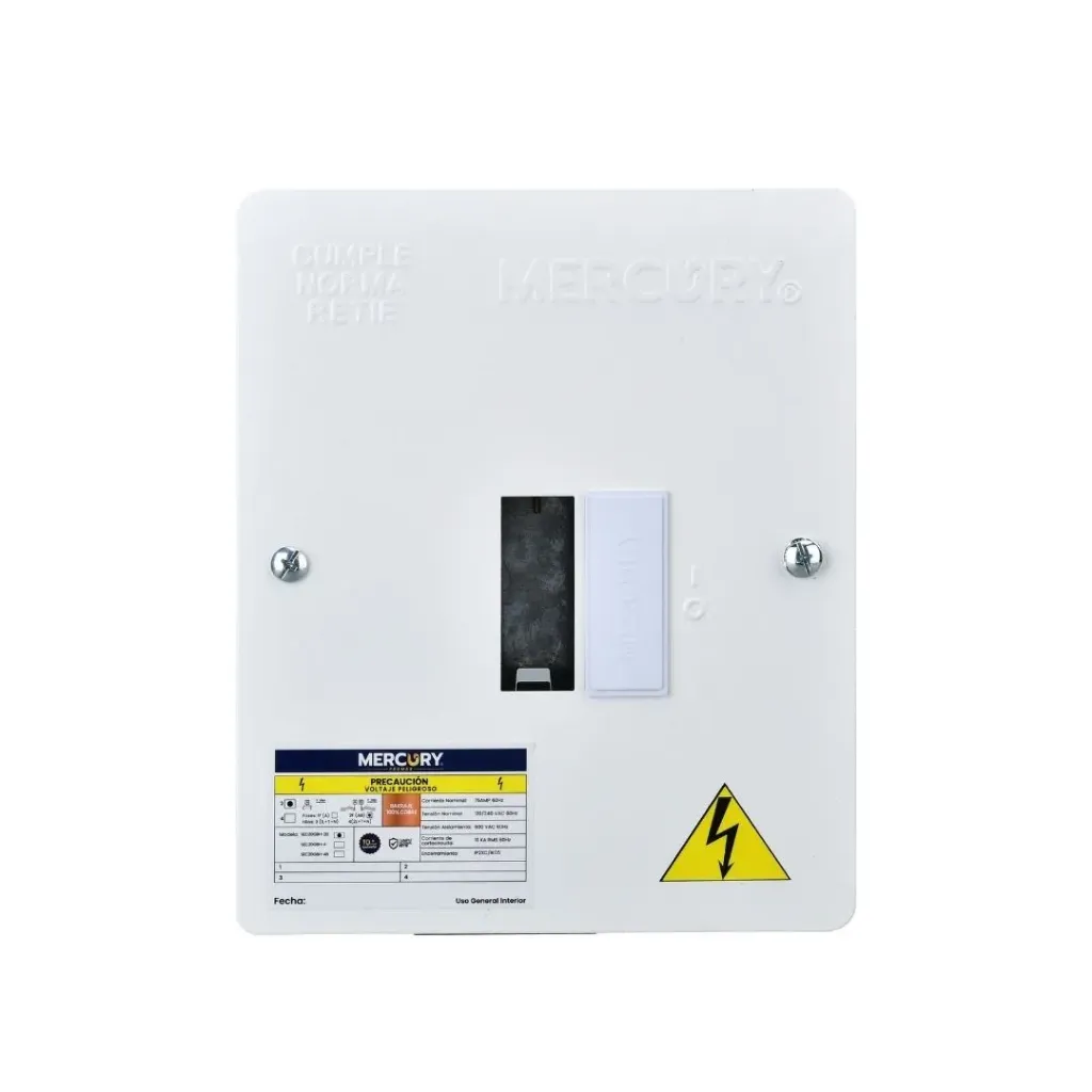 [3510] TABLERO BIFASICO CU PROMAX 2P TAPA/PUERTA METALICA INDUSTRIAL BARRAJE 100% COBRE MERCURY (EBM64)