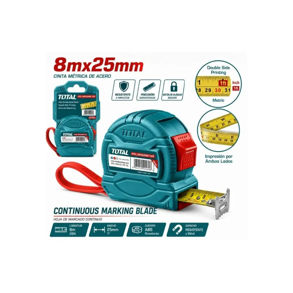 METRO 8 MTS HOJA ANCHA SUPER SELECT TOTAL (TMT34825)