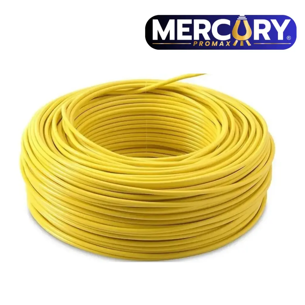 [3705] CABLE AMARILLO MERCURY THHN BIMETALICO (Cu-CLAD Al) 12AWG ROLLO X 100M(ECE25)