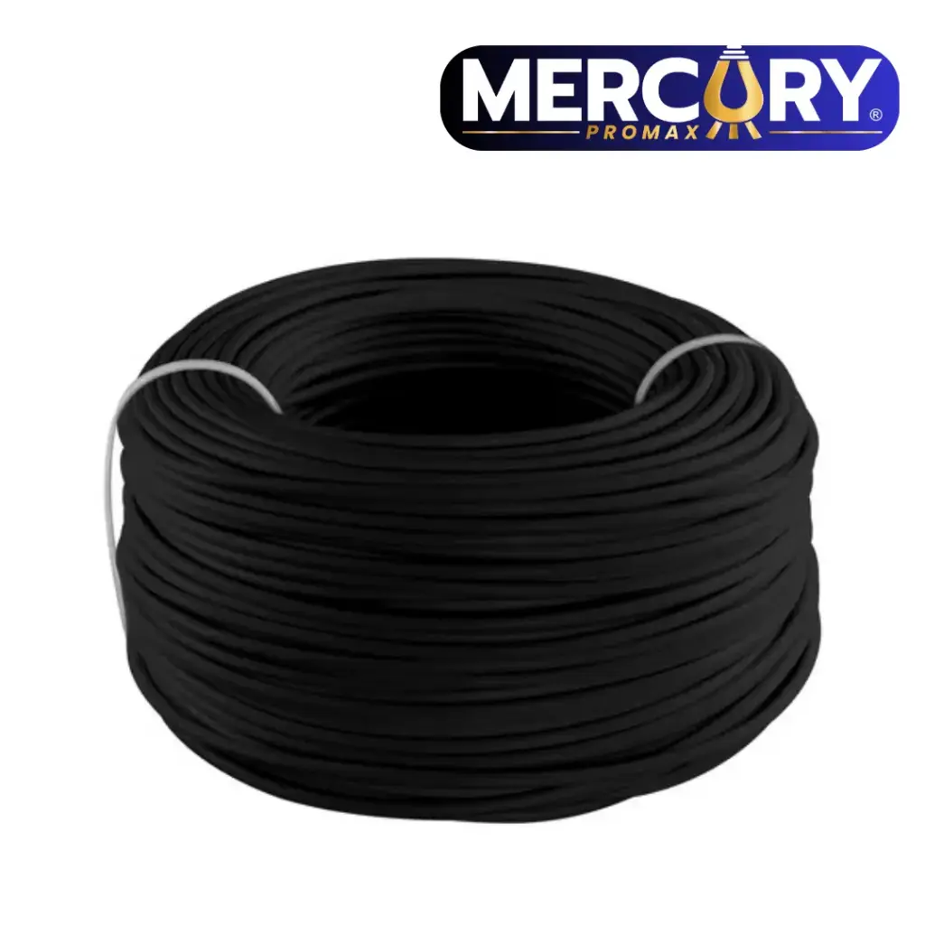 [3708] CABLE NEGRO MERCURY THHN BIMETALICO (Cu-CLAD Al) 8AWG CCA ROLLO X 100M(ECE38)