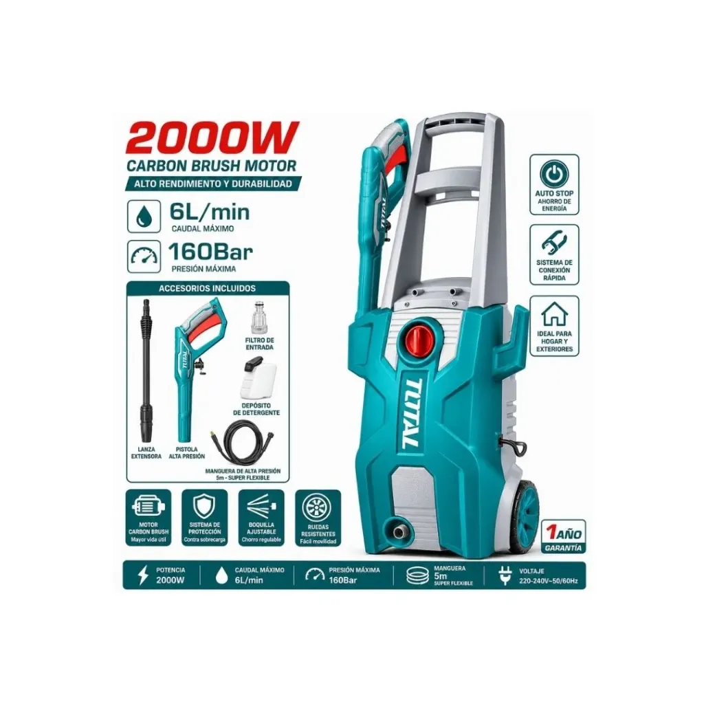 HIDROLAVADORA 2000W 2320PSI INDUSTRIAL SUPER TOTAL (UTGT11376)