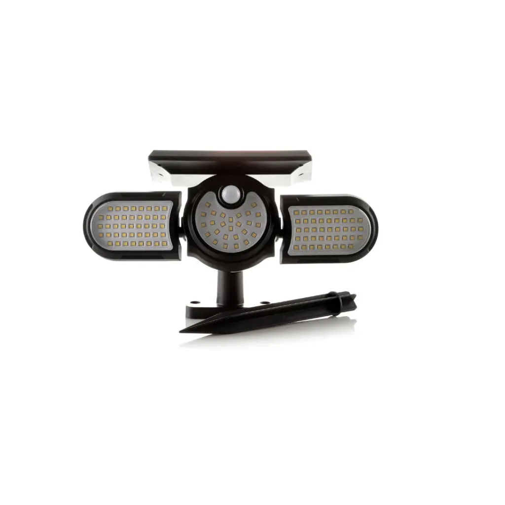 APLIQUE PARED SOLAR LED 2.5W 3000K M2-NEGRO 112L IP44 CON SENSOR(ISL25)