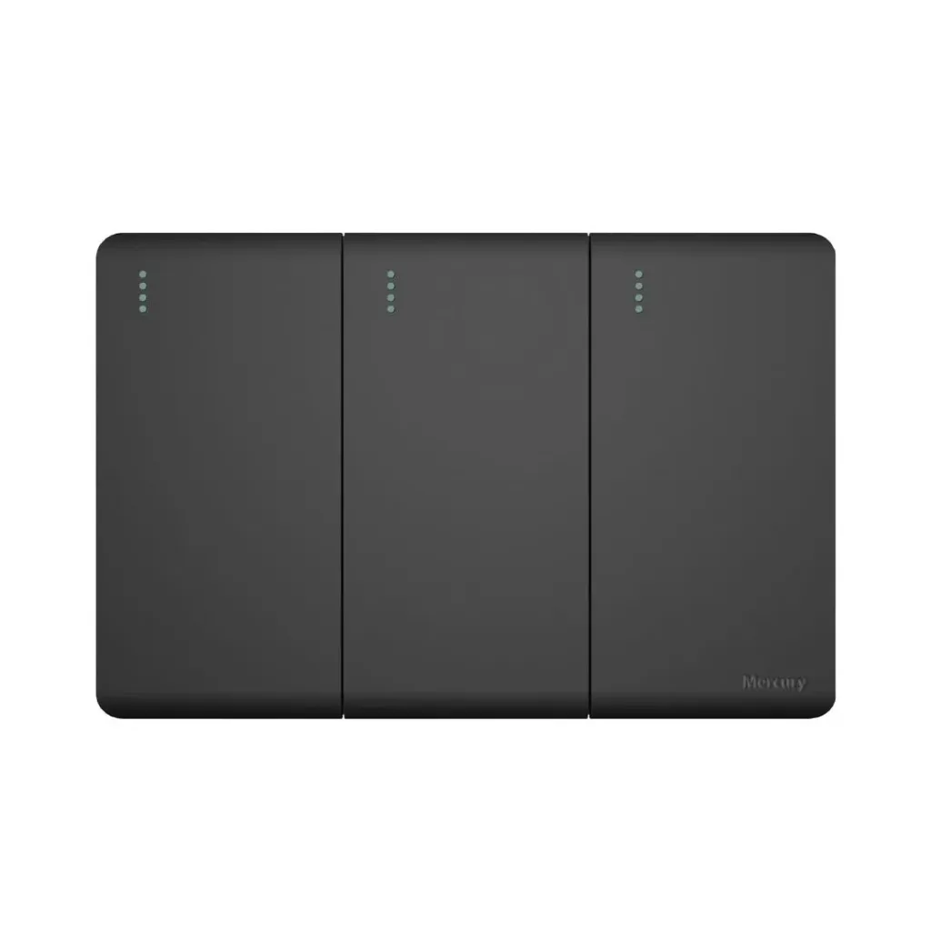 [3886] INTERRUPTOR TRIPLE CONMUTABLE MERCURY L/INFINITY BLACK(ETI267)