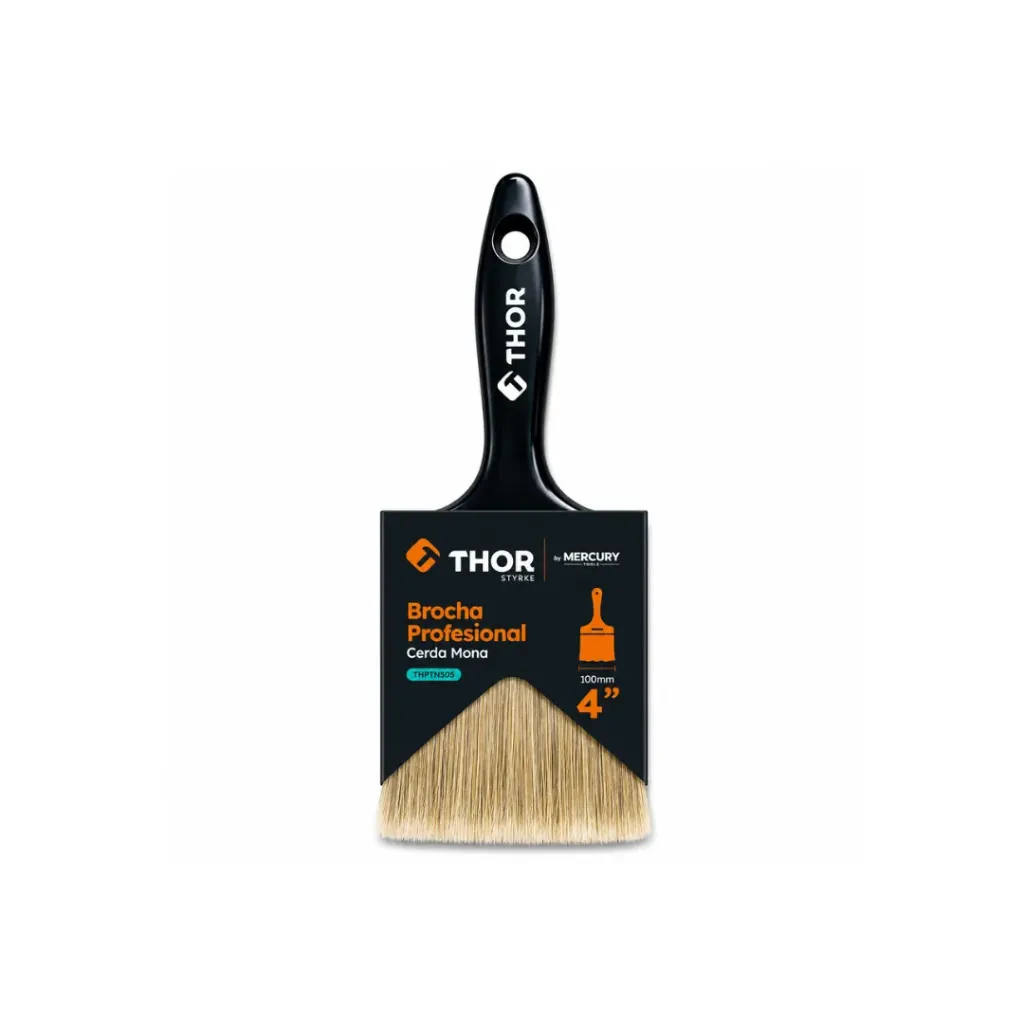 BROCHA BASIC CERDA MONA 4'' MANGO PLÁSTICO THOR(THPIN305)