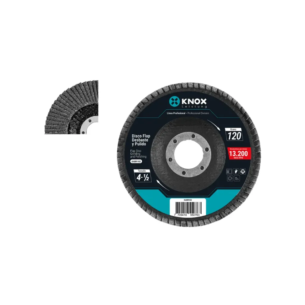 DISCO FLAP #120 4-1/2" X 7/8" KNOX(KABR102)