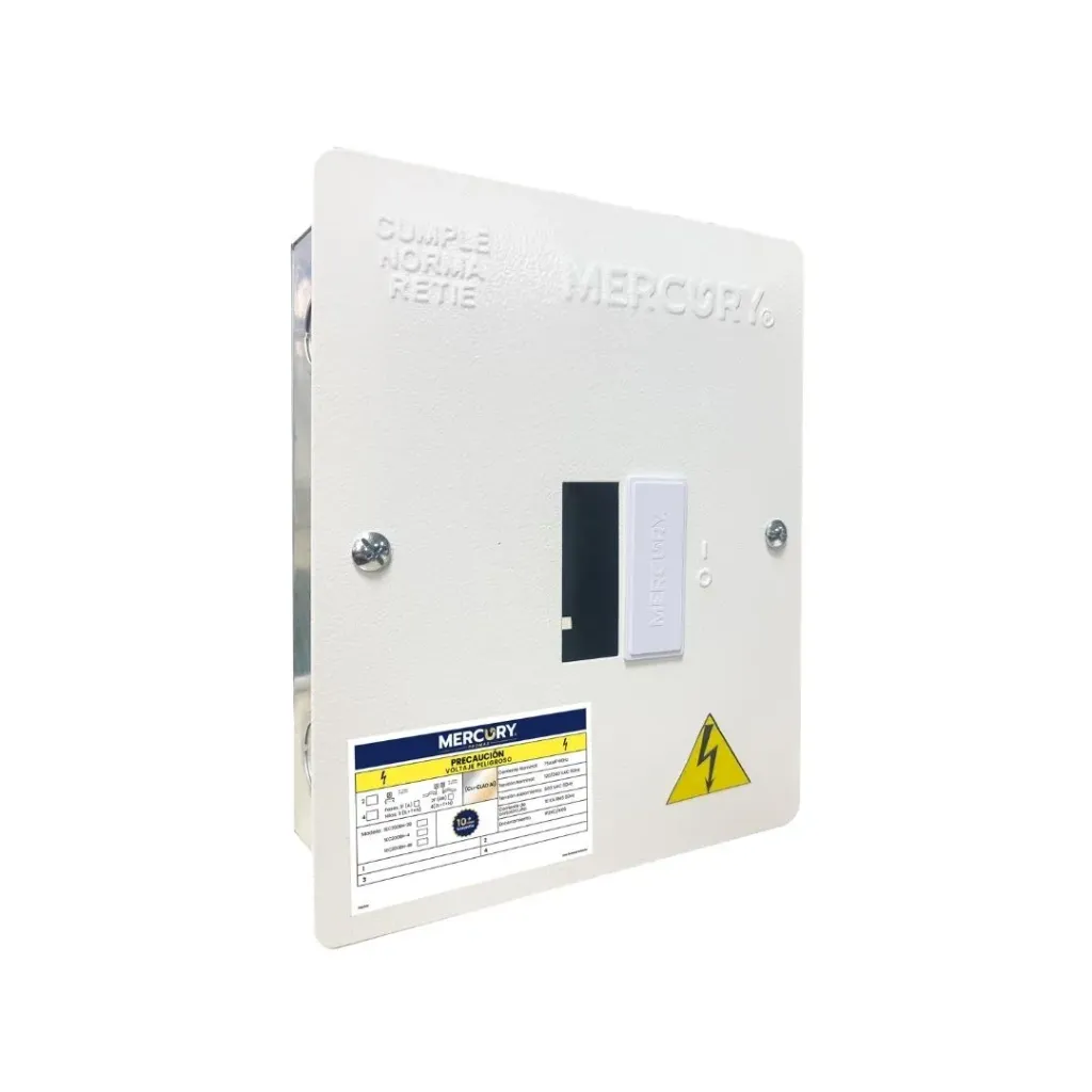 [3960] TABLERO BIMETALICO MONO/BIFASICO PROMAX 2P TAPA LISA METALICA MERCURY(EBM113)