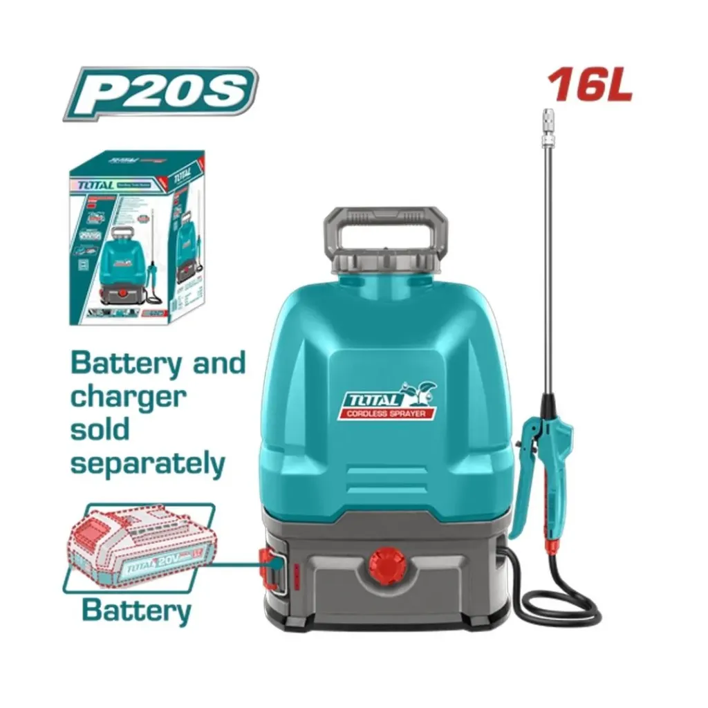 FUMIGADORA INALAMBRICA 16L 20V 5BAR BATERIA Y CARGADOR NO INCLUIDO TOTAL (TSPLI2016)