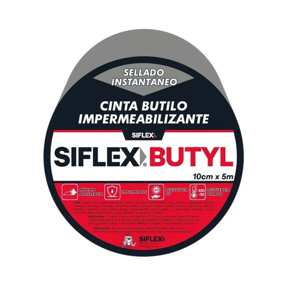 CINTA ASFALTICA BUTILO 15CMX5MTS 1.4MM SIFLEX