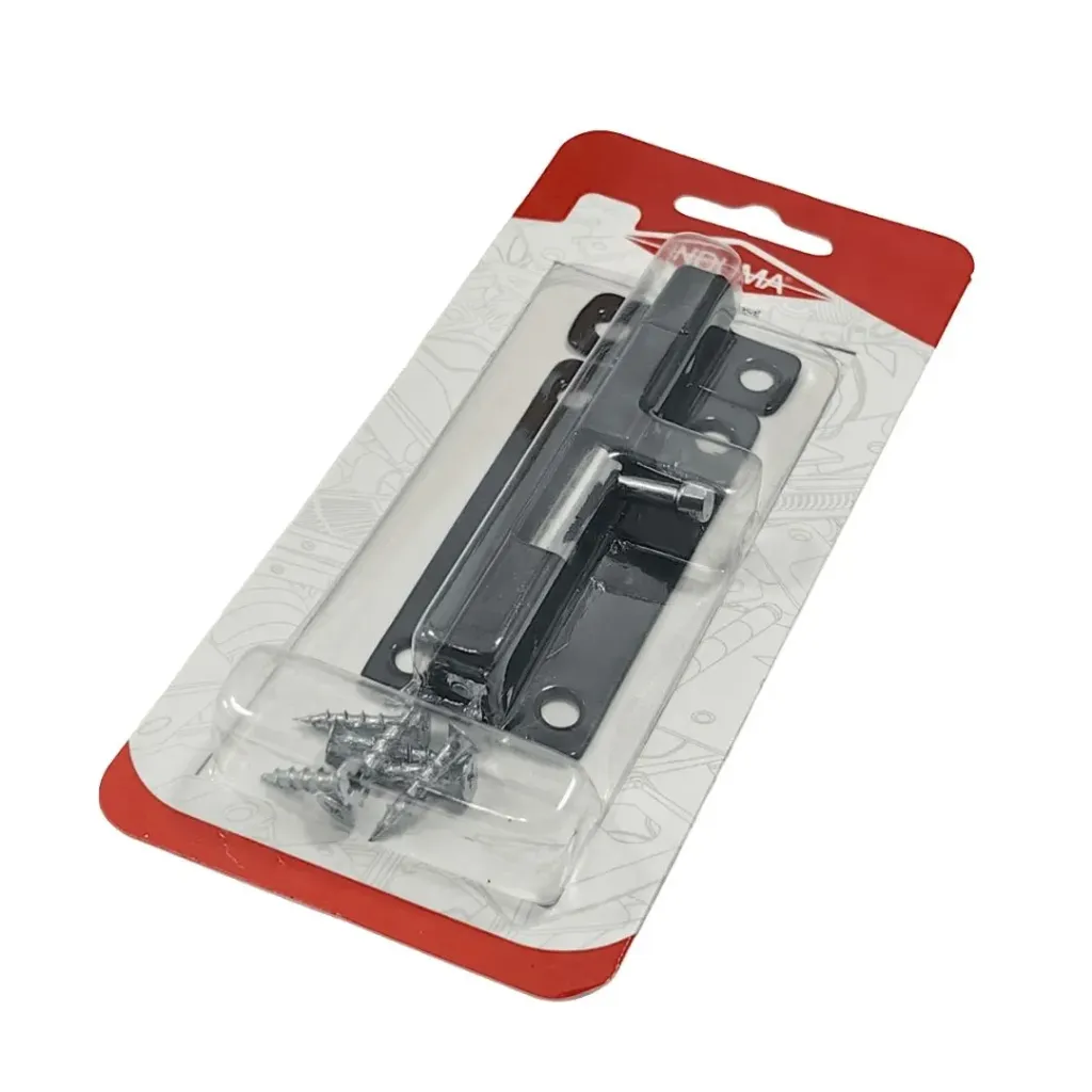 PASADOR 11/2" CUADRADO NEGRO CBR18 CON TORNILLOS BLISTER INDUMA(T1502-0008)