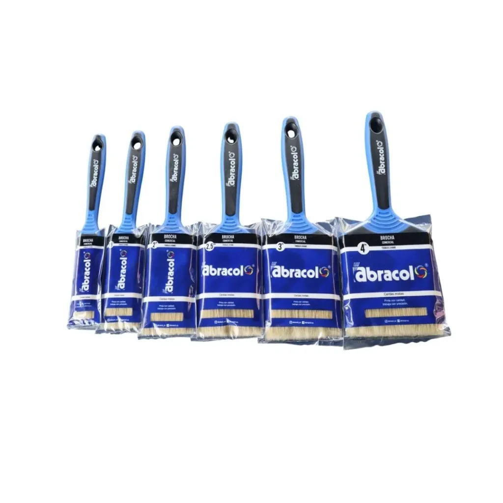 BROCHA MIXTA MONOBLOCK AZUL-NEGRO CERDA BLANCA 1.5" ABRACOL(SYBROCHAS045)