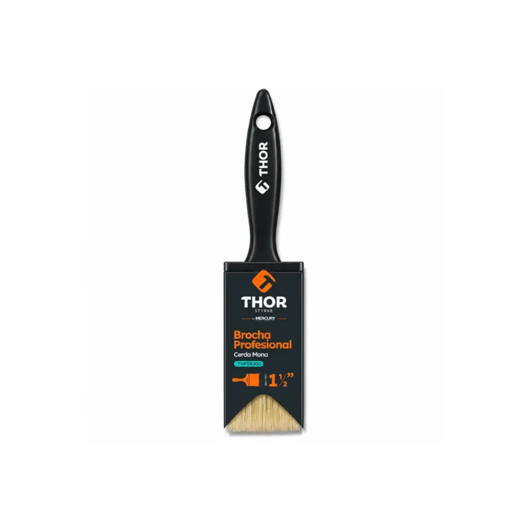 BROCHA BASIC CERDA MONA 1 1/2'' MANGO PLASTICO THOR(THPIN301)