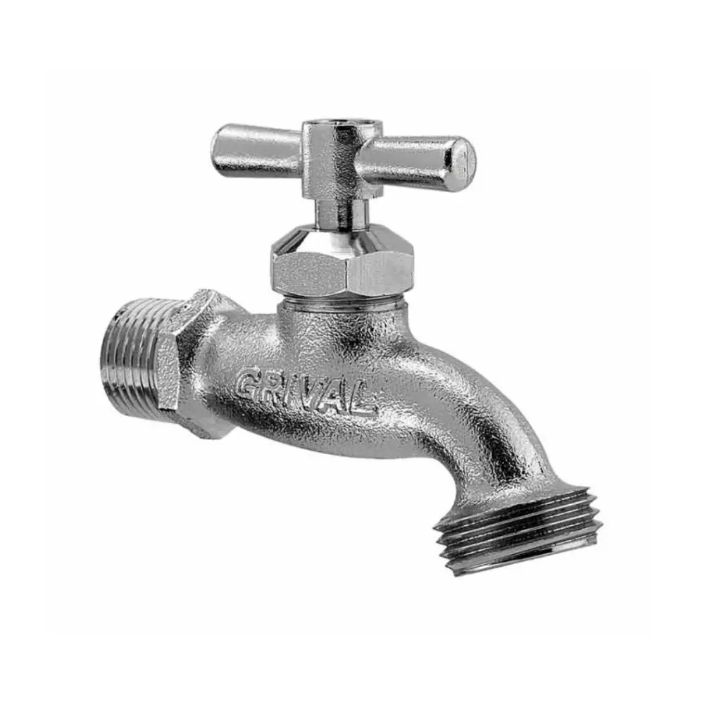 [4136] LLAVE TERMINAL  CROMADA CORRIENTE 1/2 X 3/4 PULGADAS SATINADA GRIVAL(797270001)