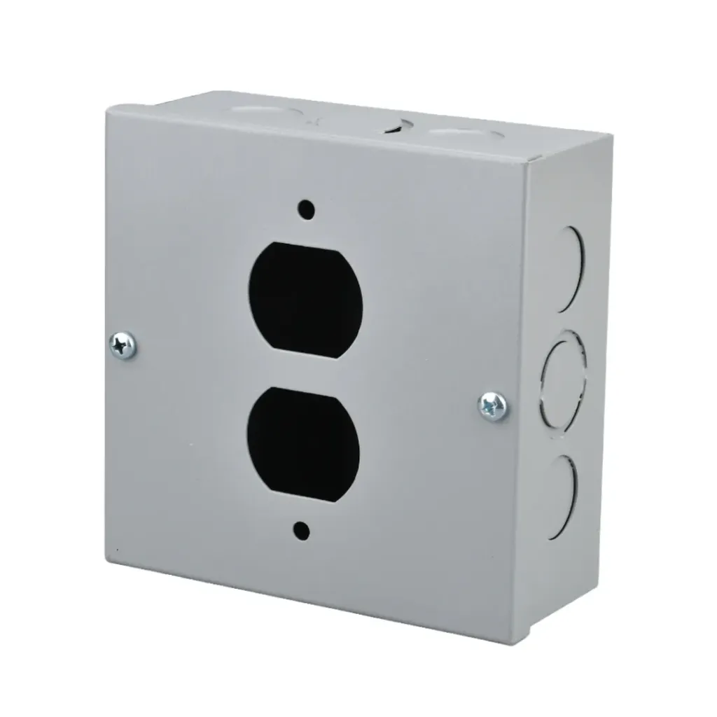 CAJA METALICA DE EMPALME 12X12X5 TAPA TOMA MERCURY(EBM126)